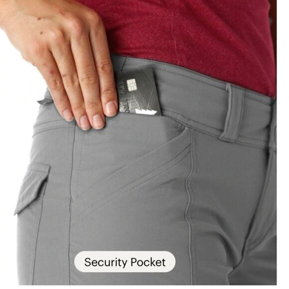 REI Screeline Hiking Women's Pants Size 4 Grey 5 Pockets Vented at Back - Picture 7 of 15